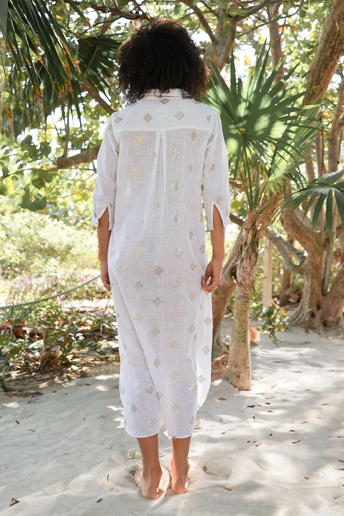 Ivy Shirt Dress White