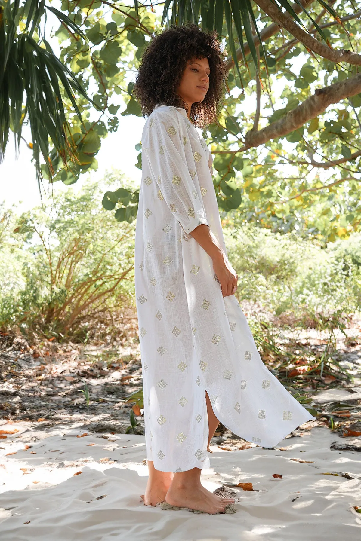 Ivy Shirt Dress White