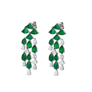 Jewels of Desire Linden Emerald Chandelier Earrings