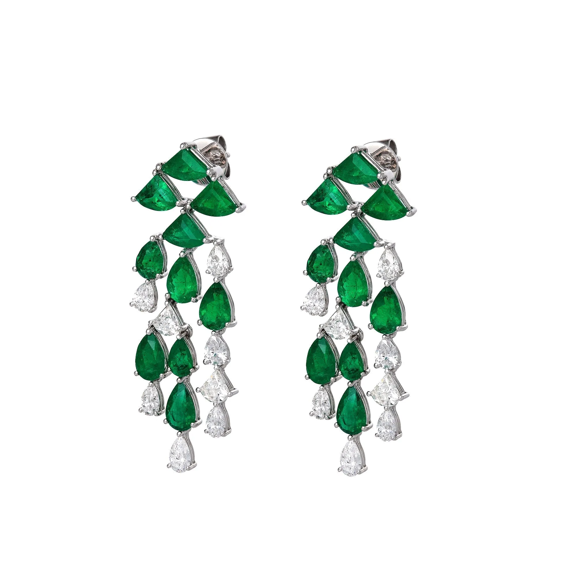 Jewels of Desire Linden Emerald Chandelier Earrings