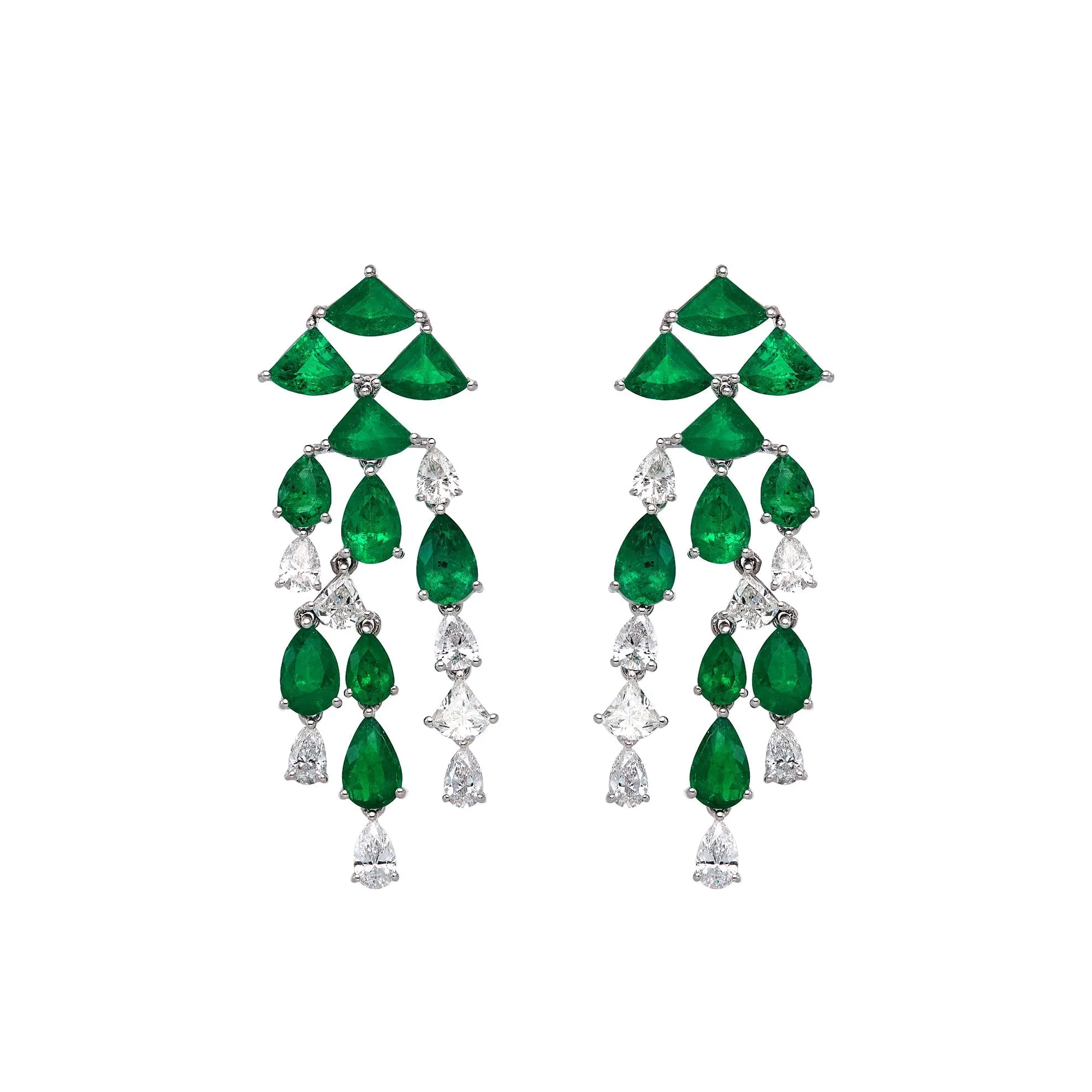 Jewels of Desire Linden Emerald Chandelier Earrings