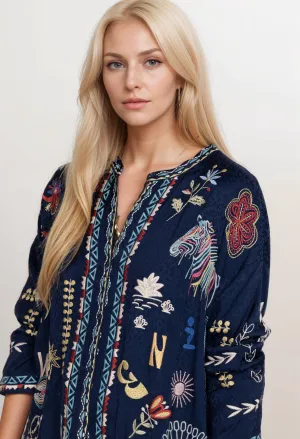 Johnny Was Oanna Blouse B13024B Boho Chic Plus Size