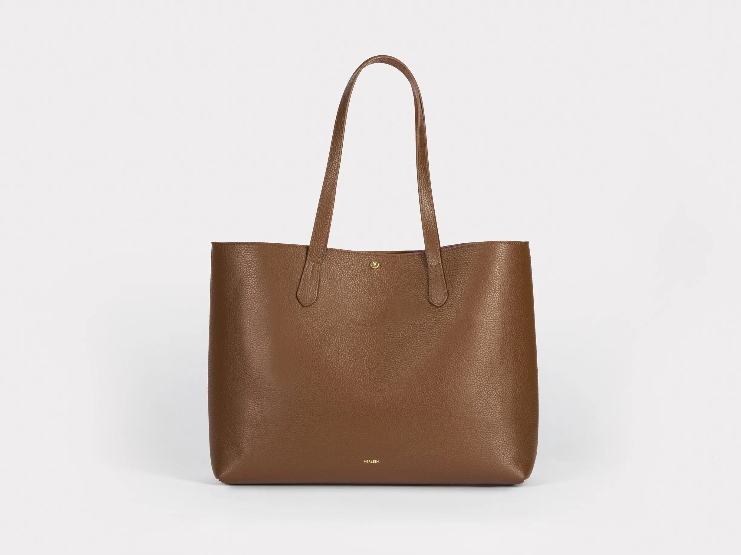 Julia Tote Bag, Chocolate Brown
