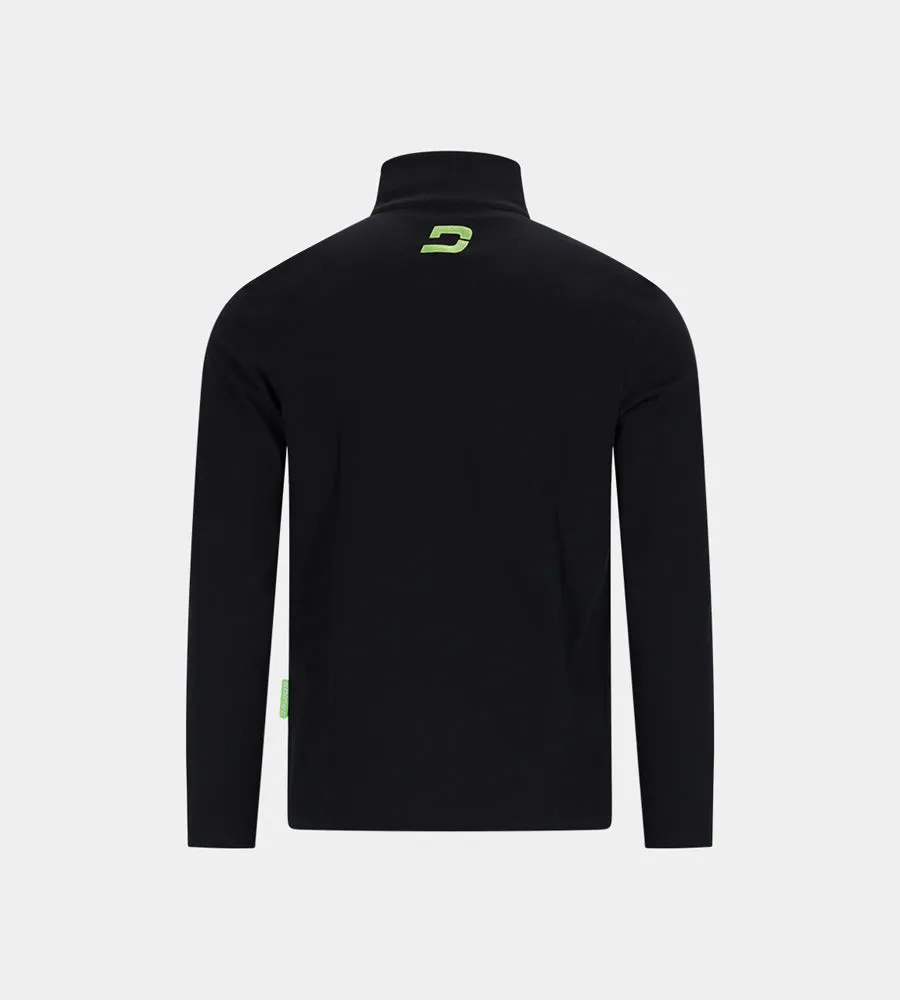 KIDS PIQUE MIDLAYER - BLACK