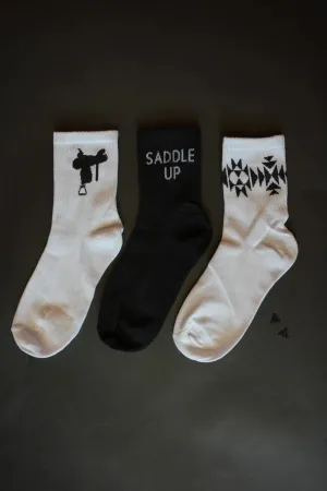Kids Western Sock Pack of 3