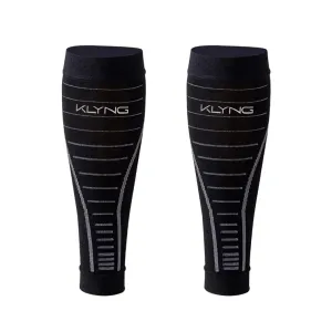 Klyng Unisex Pro Pickleball Lines-Up Grey Graduated Compression Calf Sleeves