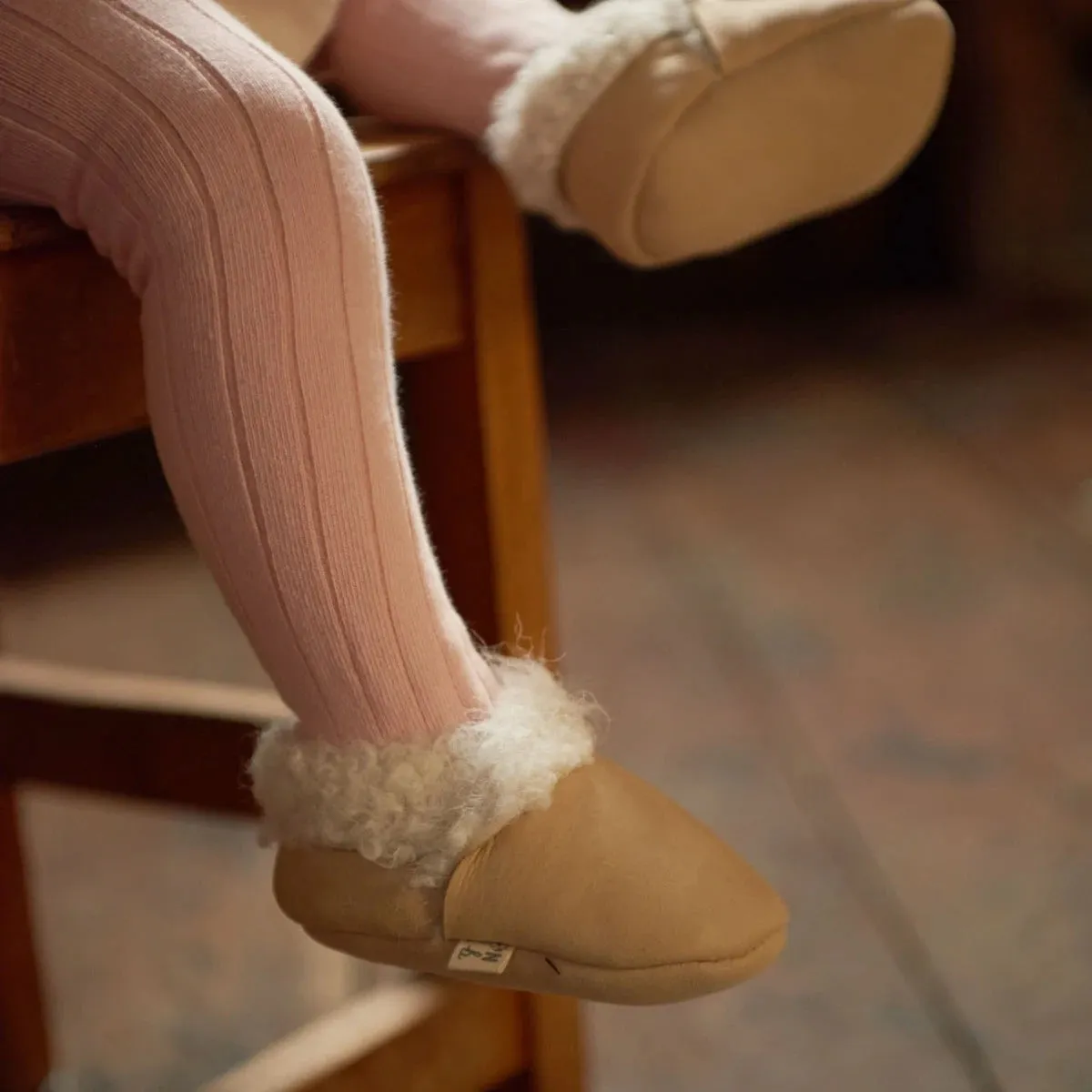 LAMBSKIN BOOTIES || Cream | Nature Baby