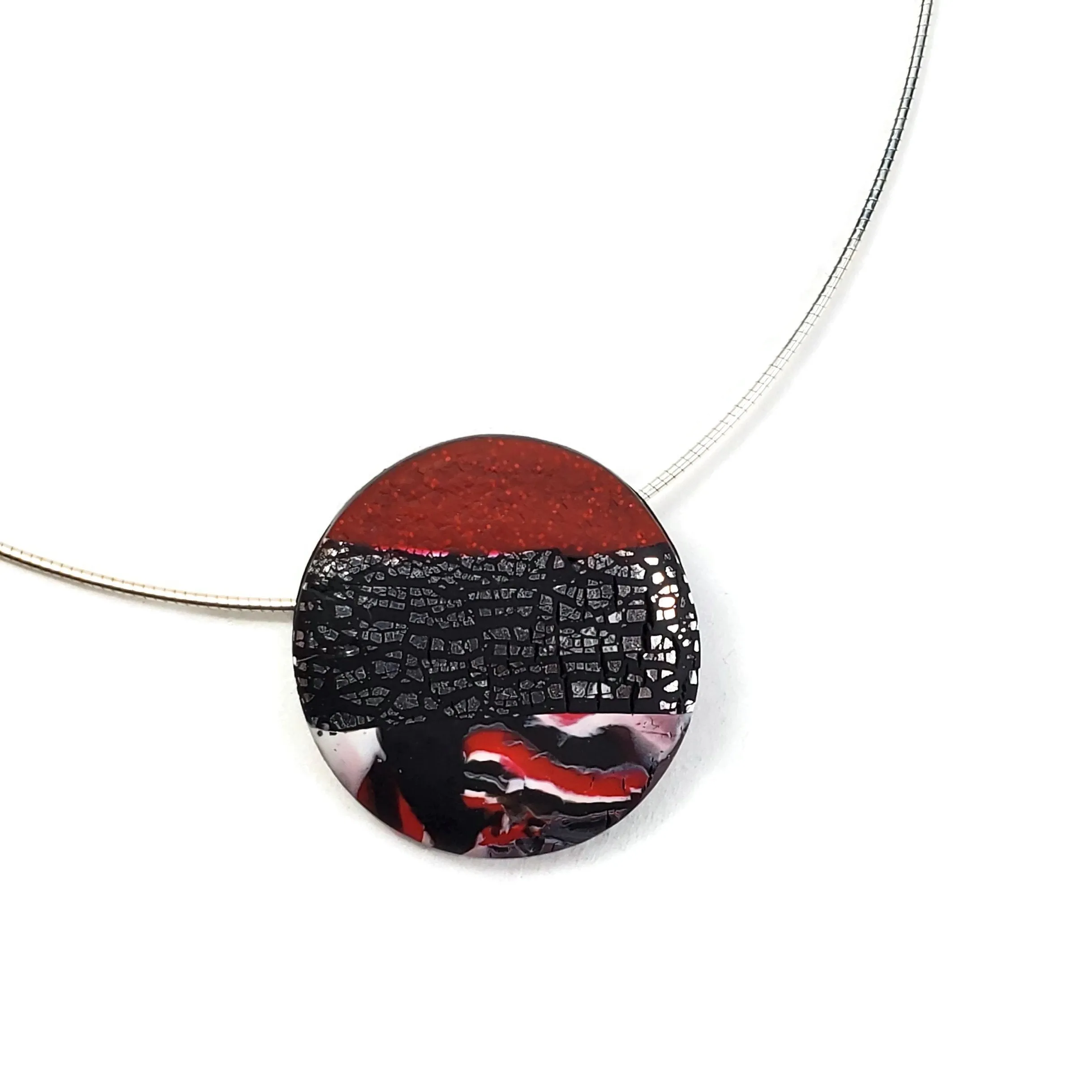 Large Round Pendant - Scarlett