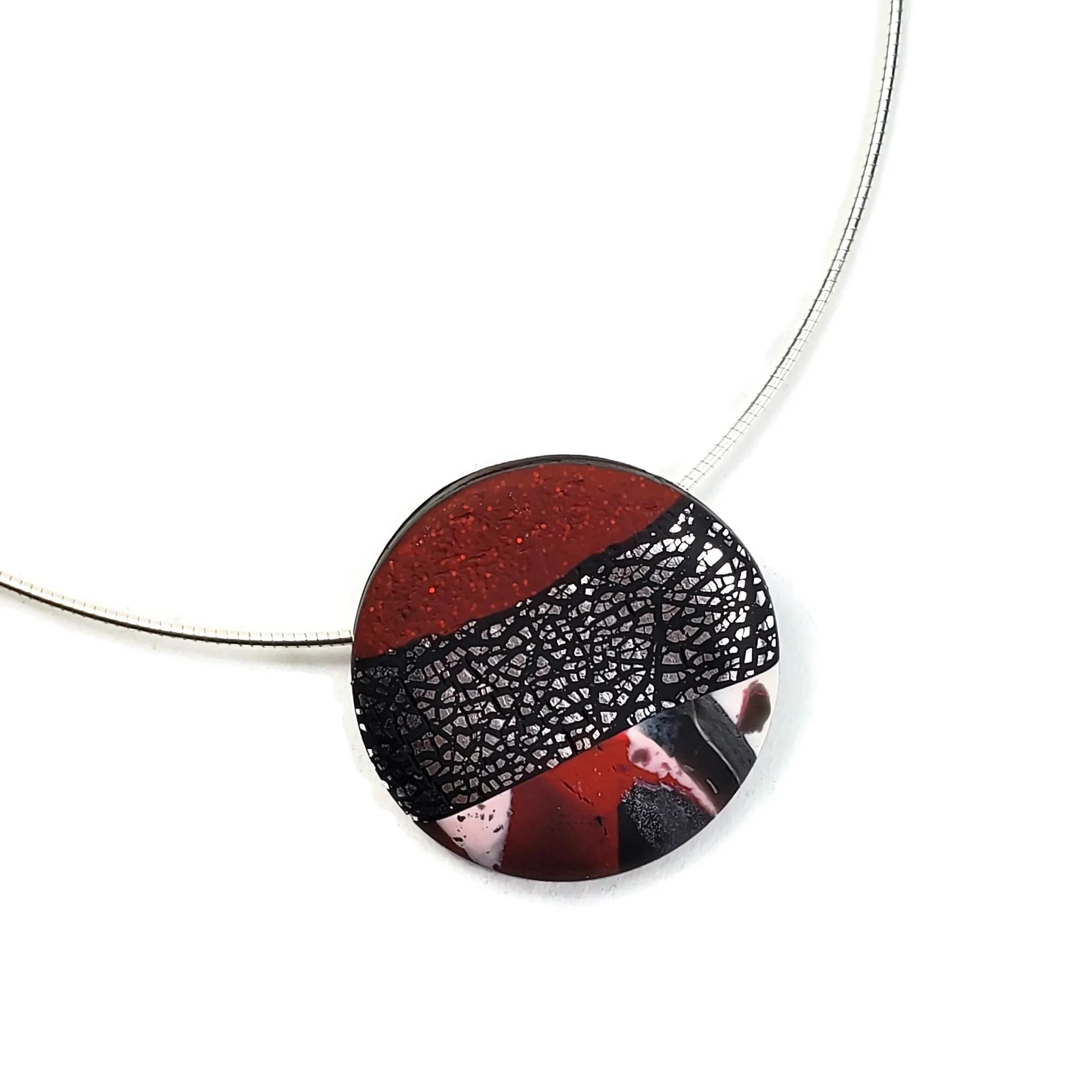 Large Round Pendant - Scarlett
