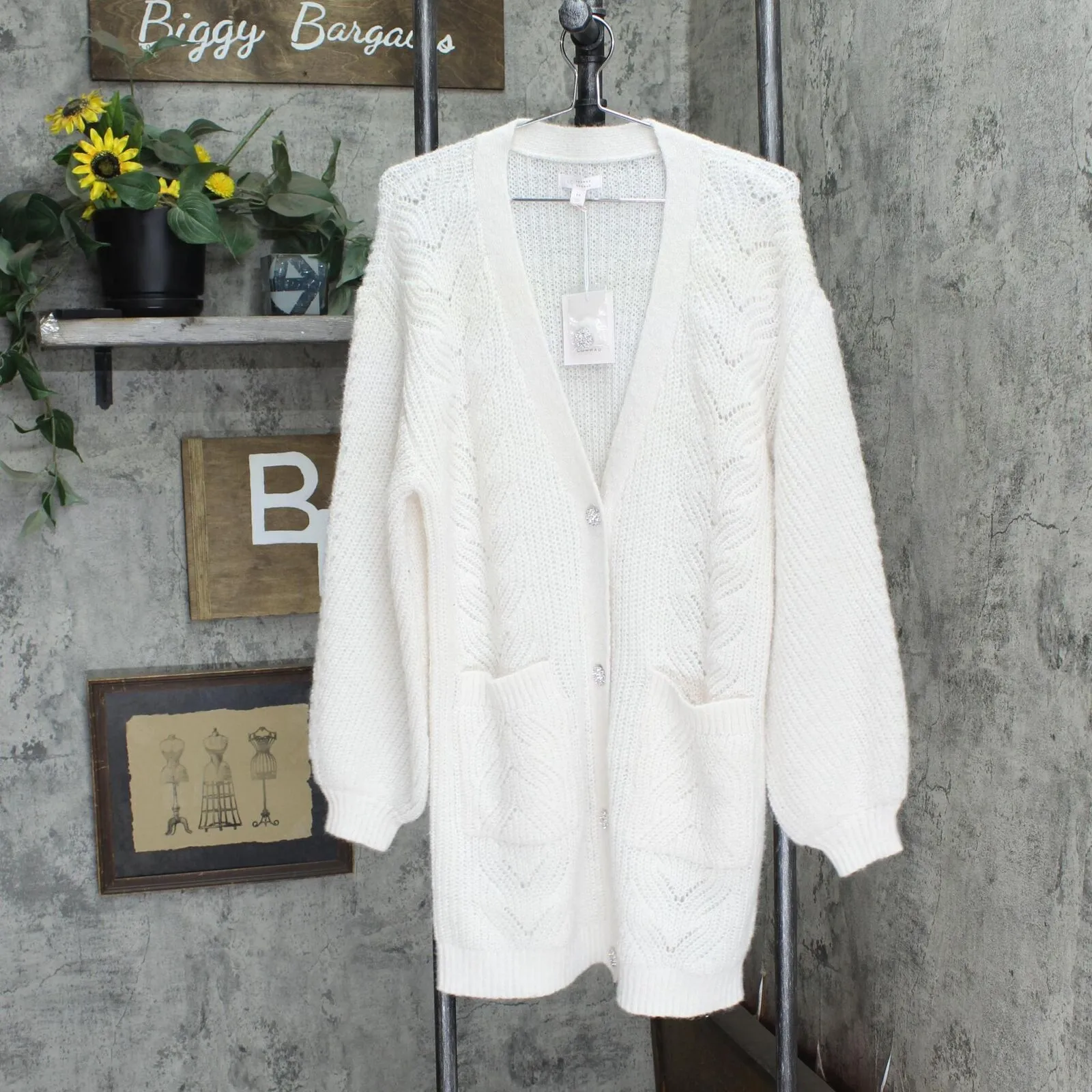 Lc Lauren Conrad Women's Long Cardigan Sweater WL23S037RS