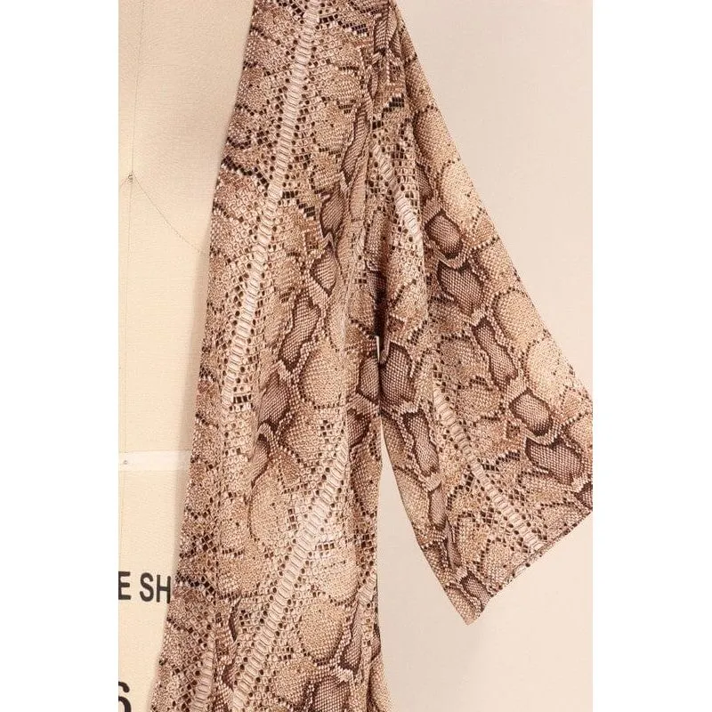 Loose fit snake woven cardigan