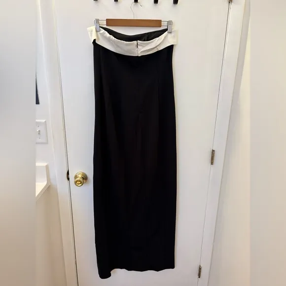 Lulus Elevated Element Color Block Strapless Maxi Dress Size Medium Old Money