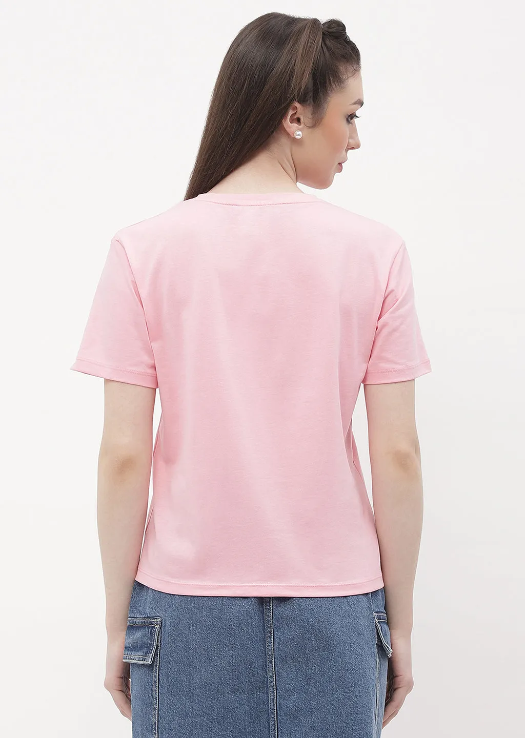 Madame Graphic Print Pink  Regular T-Shirt