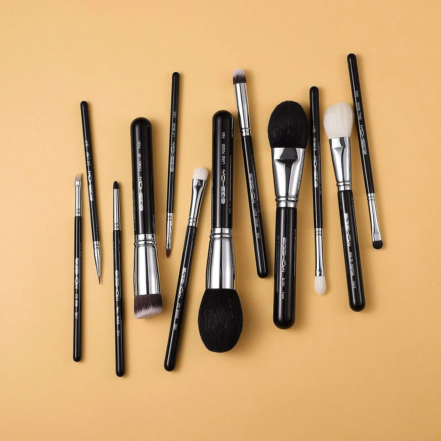 MASTER SERIES - 12 PCS CLASSIC BRUSH KIT - BRIGHT SILVER