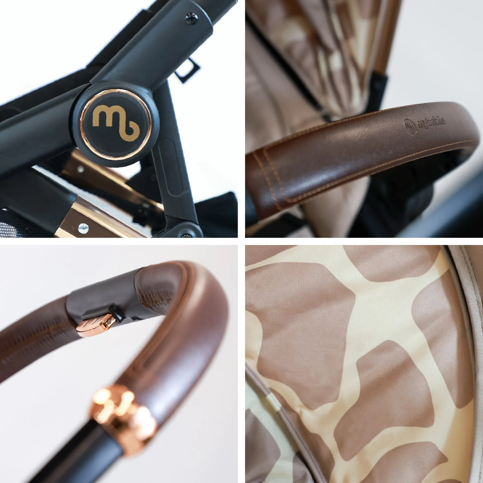 MB33 Tandem Pushchair with 2 Infant Carriers & 2 Bases - Giraffe