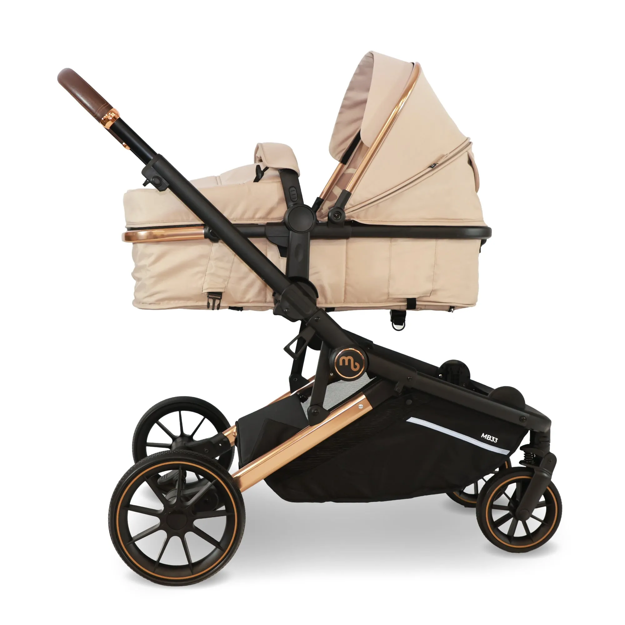 MB33 Tandem Pushchair with 2 Infant Carriers & 2 Bases - Giraffe
