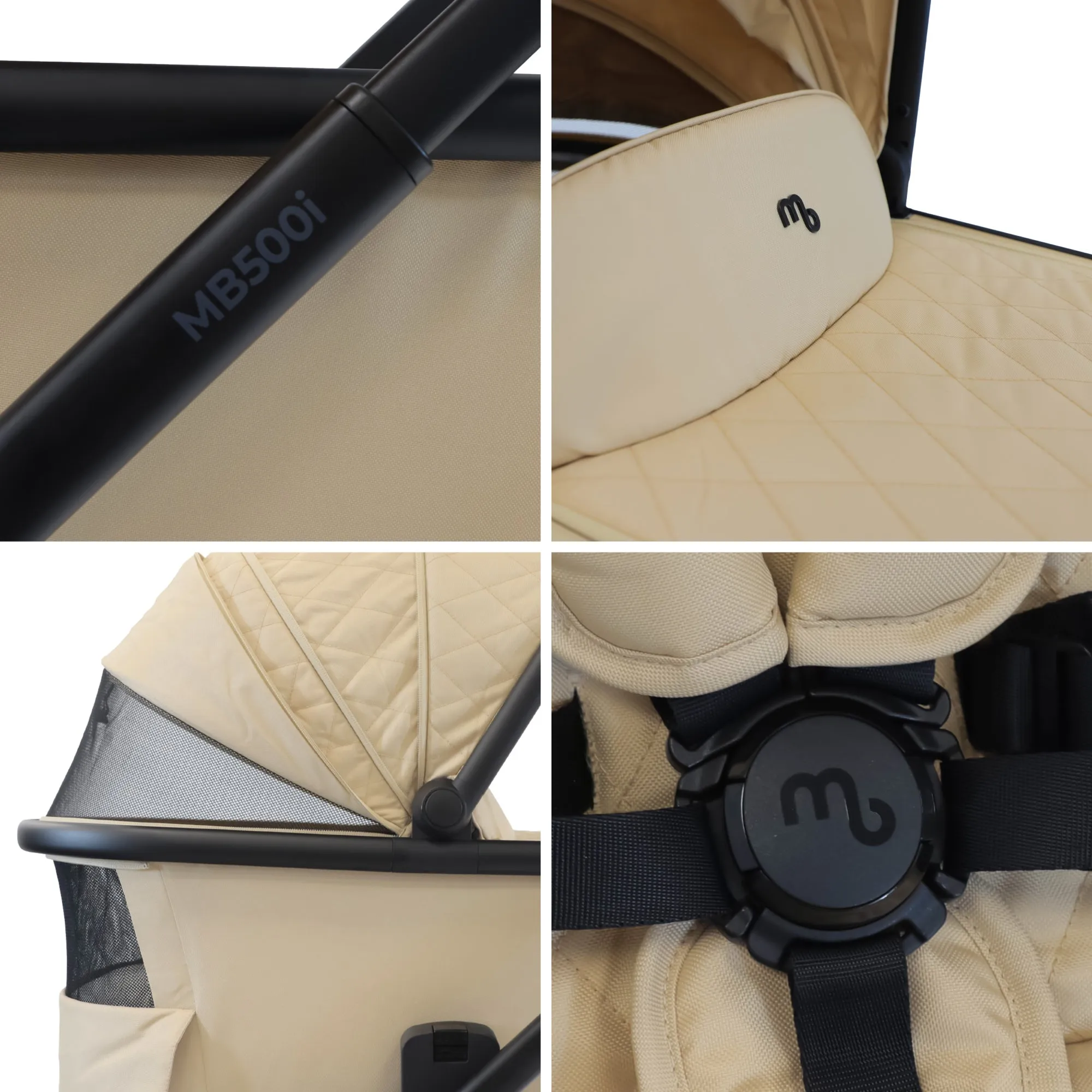 MB500 2-in-1 Pushchair & Carrycot - Almond