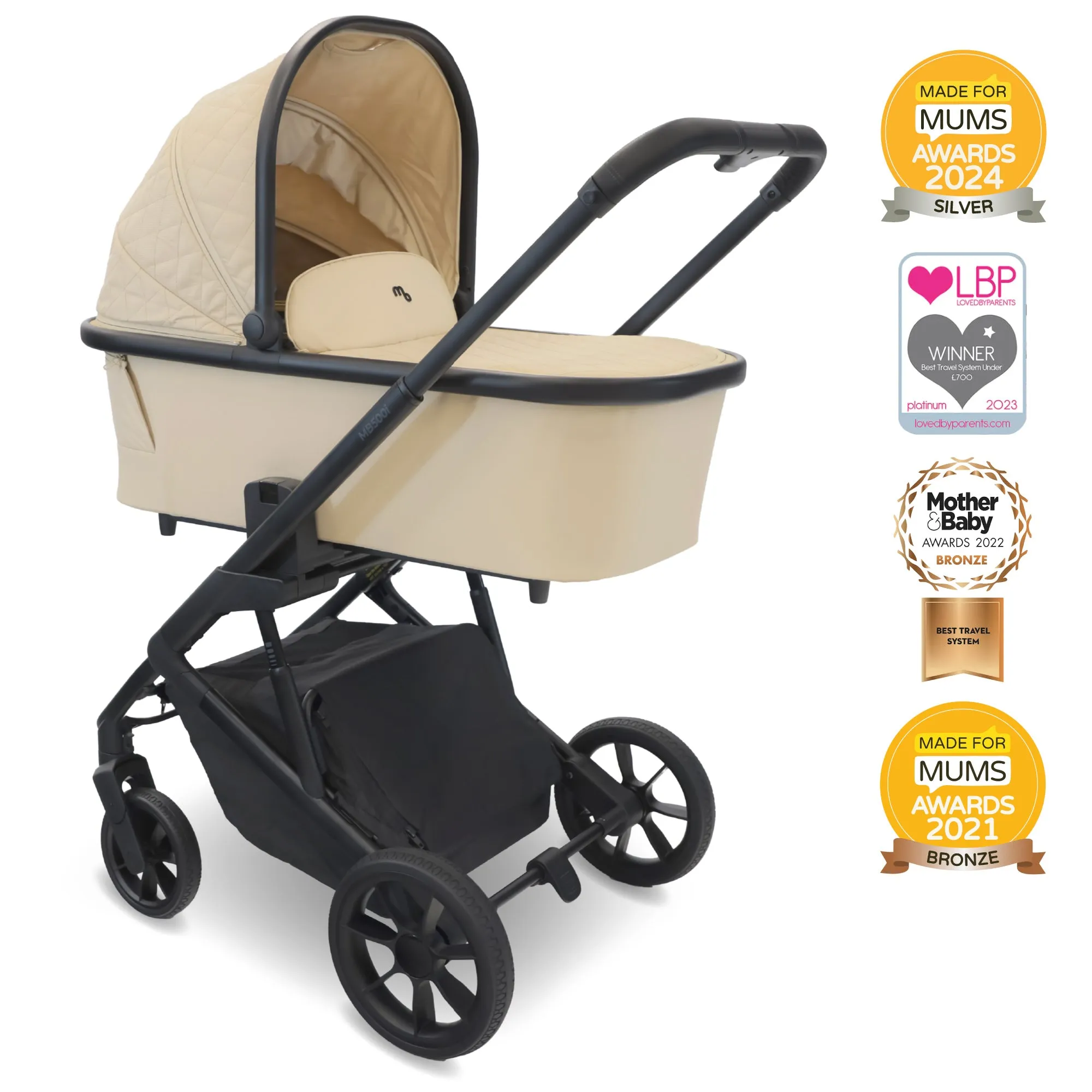 MB500 2-in-1 Pushchair & Carrycot - Almond