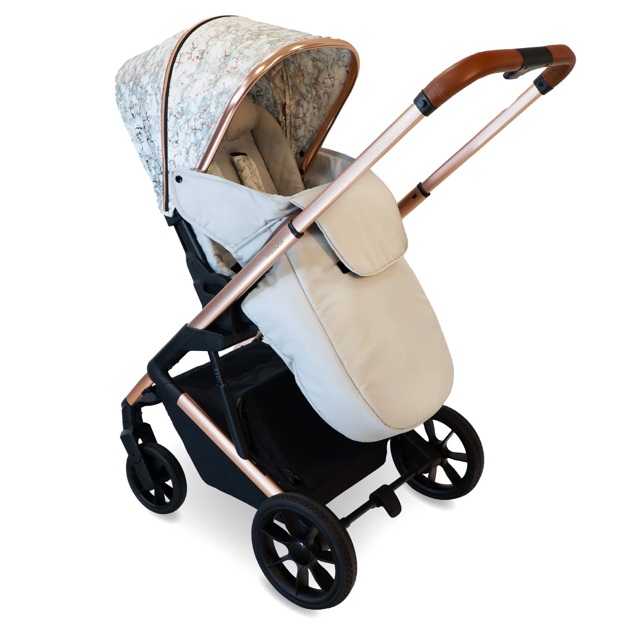 MB500 2-in-1 Pushchair & Carrycot - Rose Gold Marble