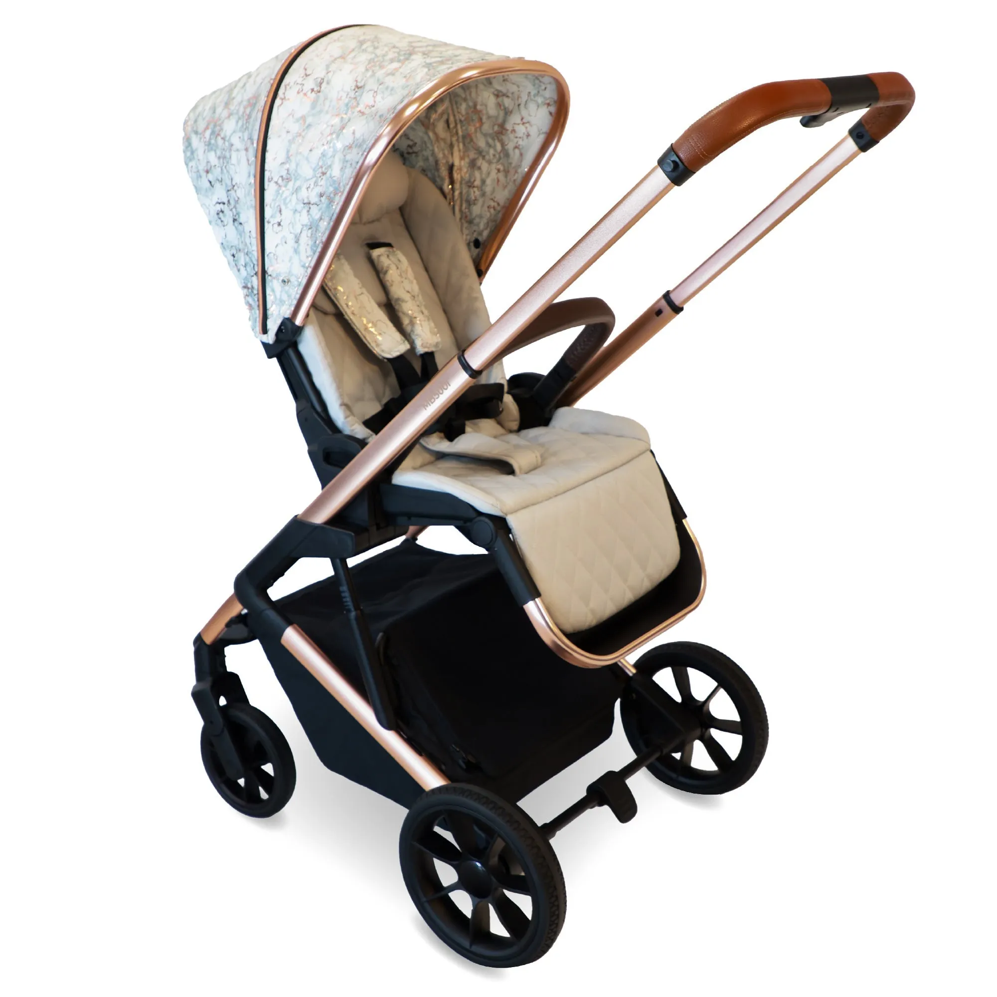 MB500 2-in-1 Pushchair & Carrycot - Rose Gold Marble