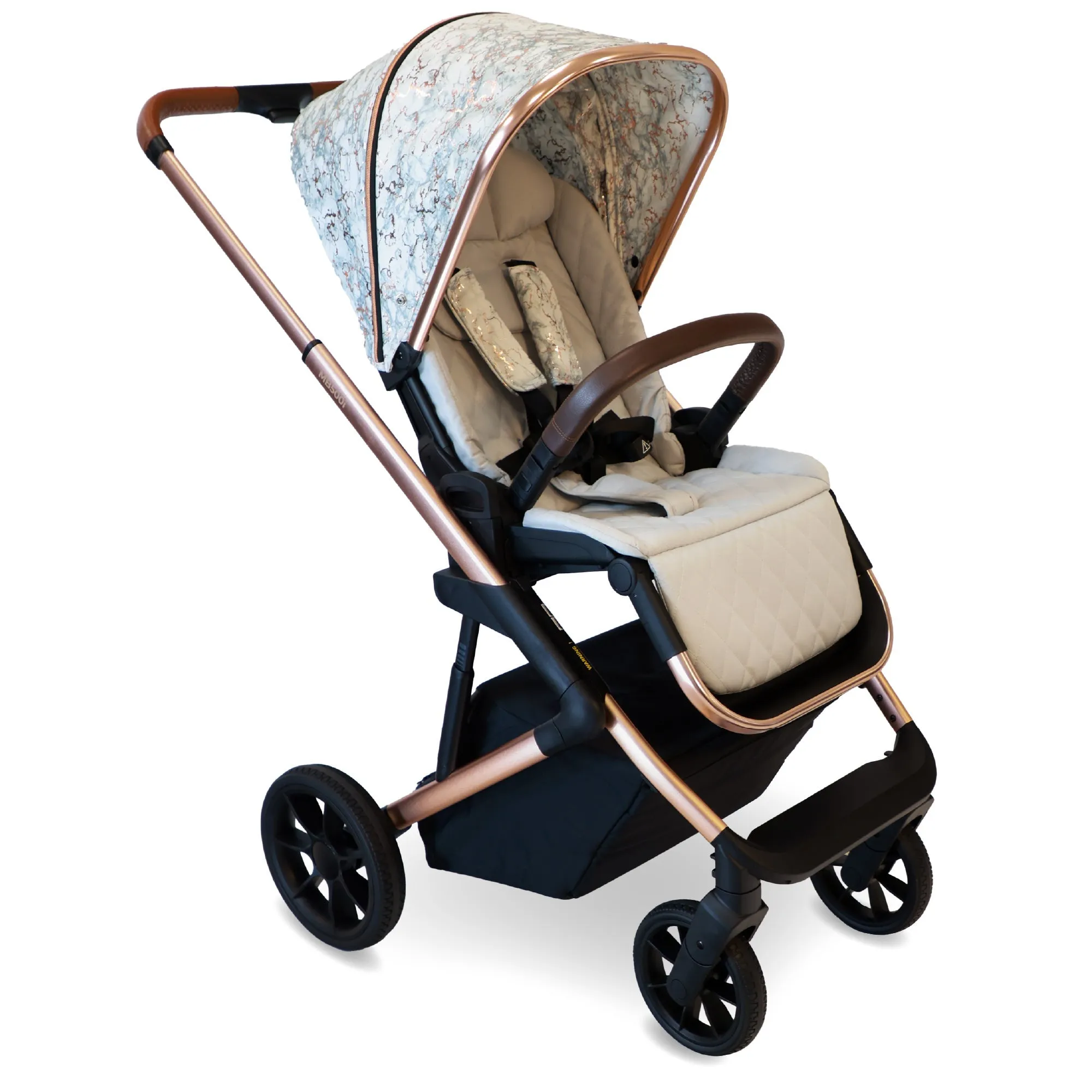 MB500 2-in-1 Pushchair & Carrycot - Rose Gold Marble