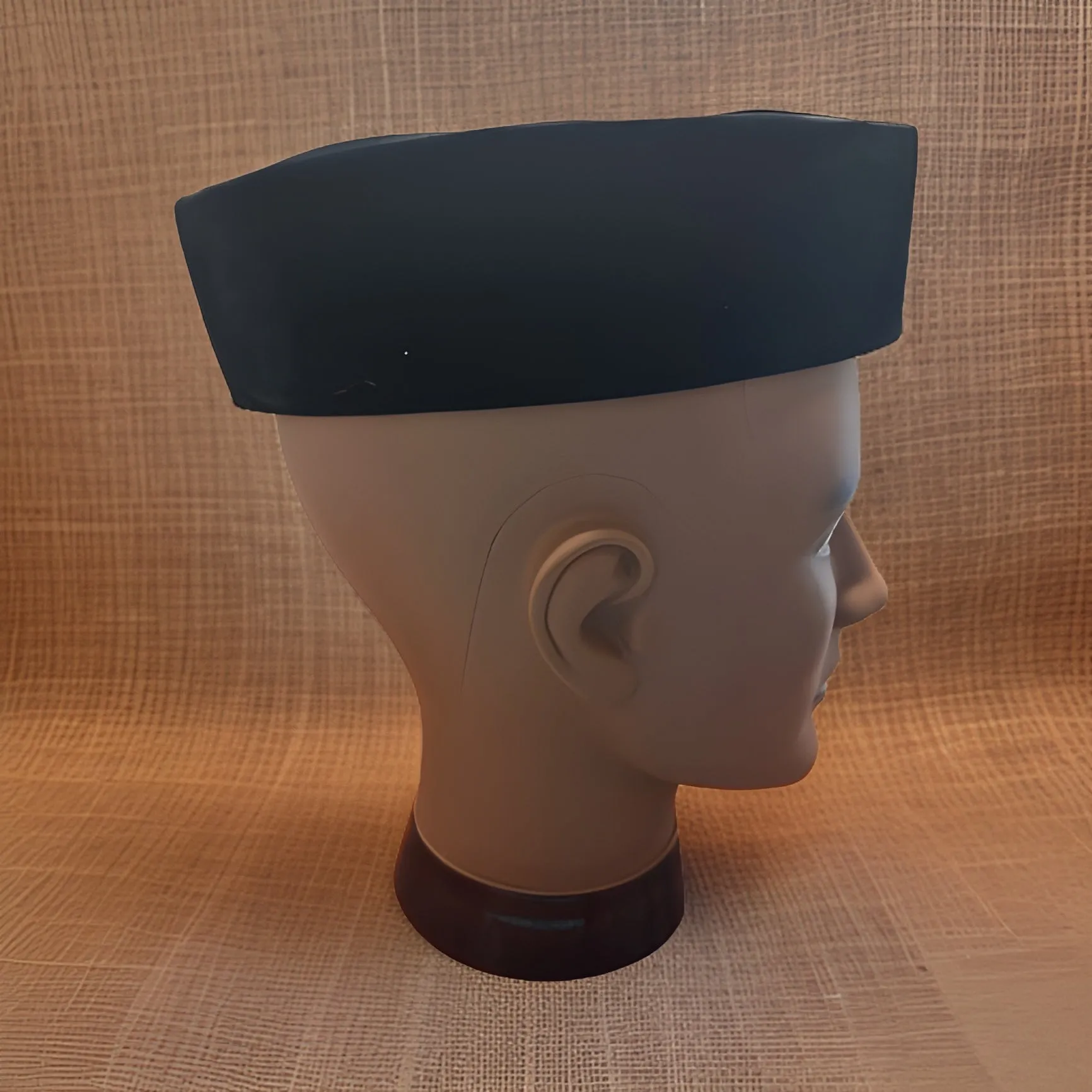 Men's Black Velvet Boat Kufi Hat