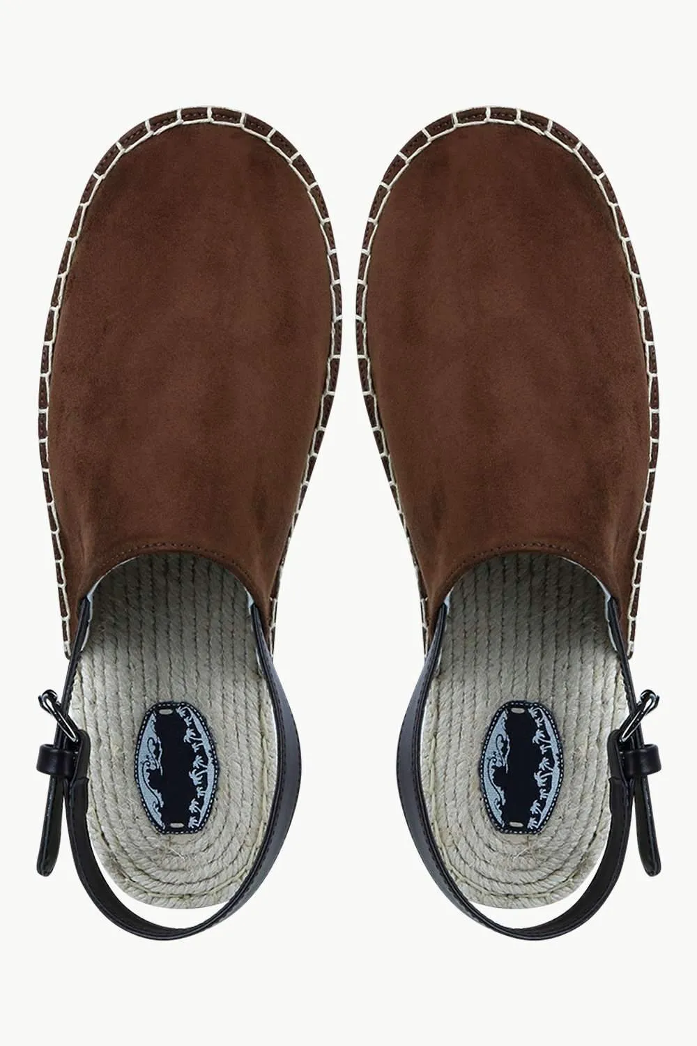 Men's Brown Faux Suede Strap Sandals