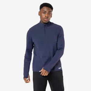 Men's KIPRUN Run 500 Warm Long-sleeved Zip Running T-Shirt