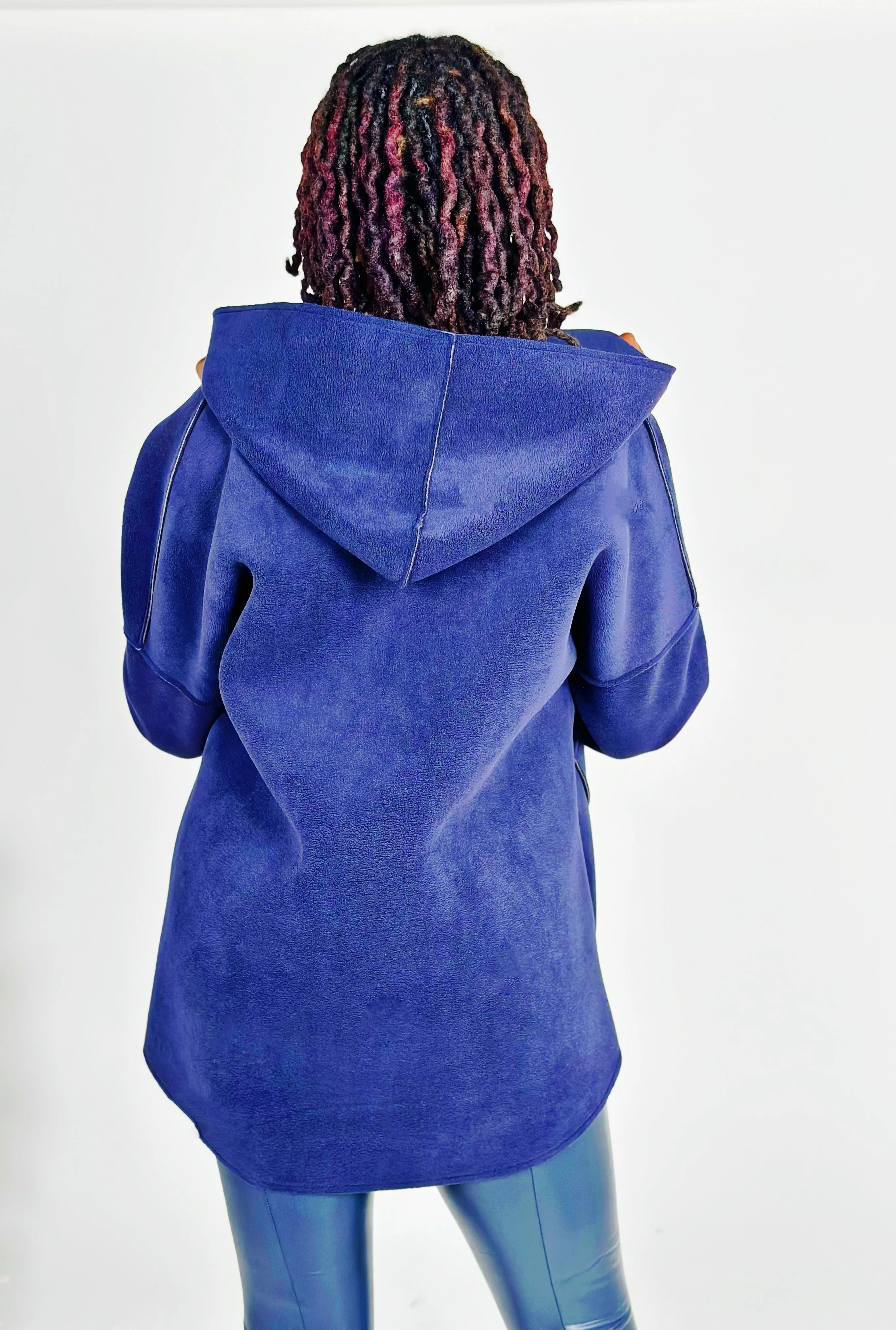 Navy Hooded Coat