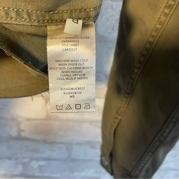 NWT SAM EDELMAN The Aimme Jacket Moss Green Army Denim Jean Jacket Size XS