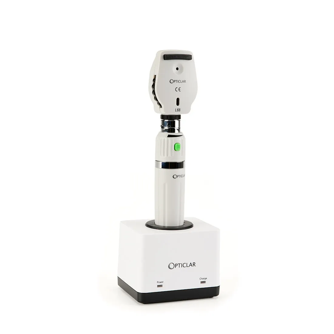 Opticlar - AL68 Ophthalmoscope Set - E-Lithium Rechargeable Handle, Single Port Charger