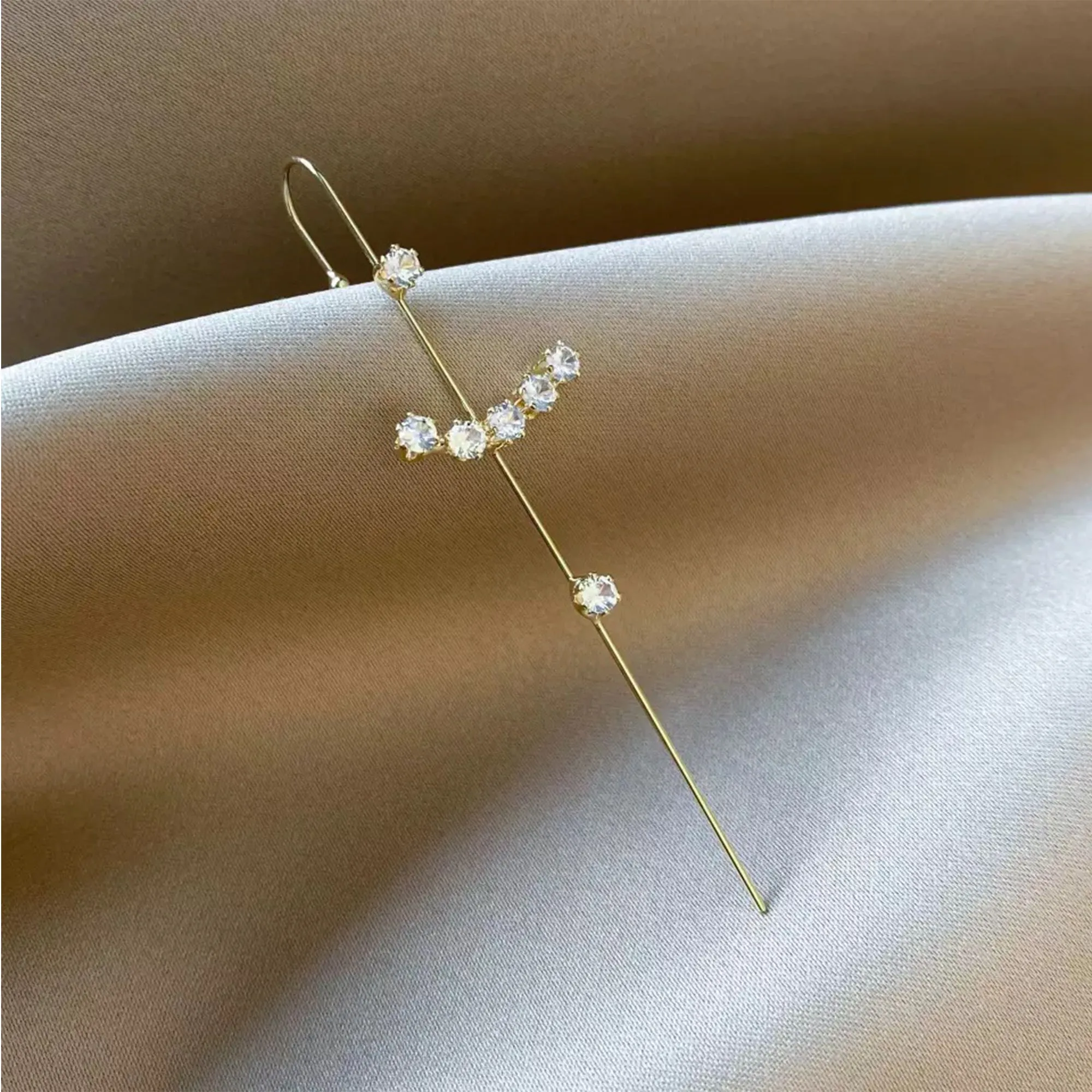 Pack Of 3 Zircon Studded And Butterfly Ear Cuff