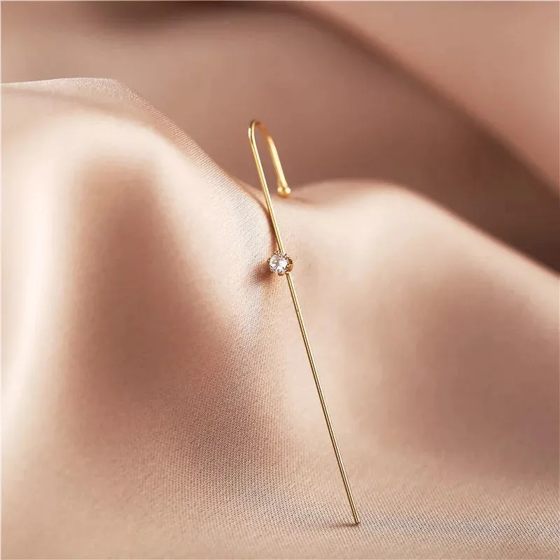 Pack Of 3 Zircon Studded And Butterfly Ear Cuff