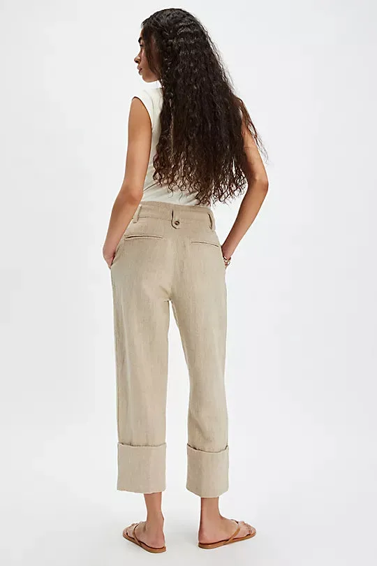 Parkway Cuffed Trouser Linen