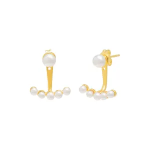 Pearl Ear Jacket Stud Earring