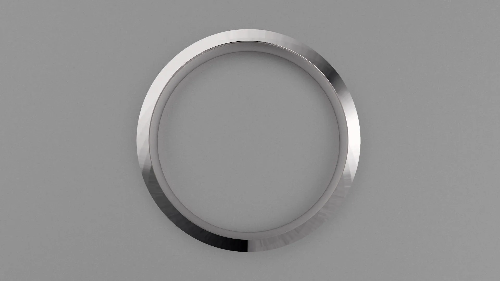 Polished Sterling Silver 3mm Single V Groove Wedding Band