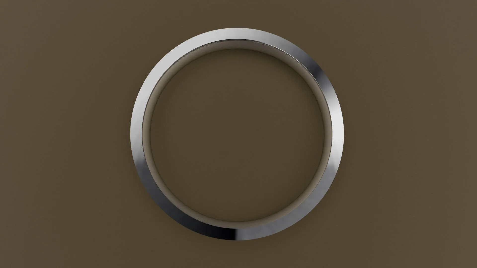 Polished White Gold 3mm Single V Groove Wedding Band