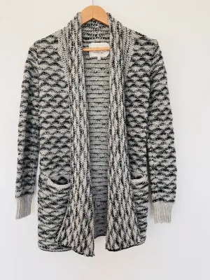 RACHEL ROY Chunky Cardigan Sweater Sz S Waterfall Open Front Heavyweight Pockets