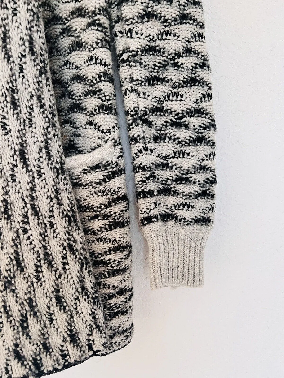 RACHEL ROY Chunky Cardigan Sweater Sz S Waterfall Open Front Heavyweight Pockets