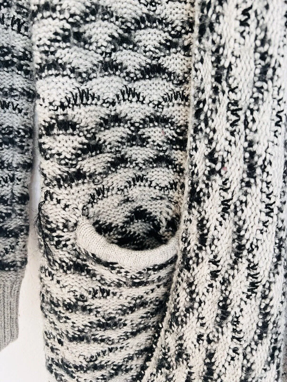 RACHEL ROY Chunky Cardigan Sweater Sz S Waterfall Open Front Heavyweight Pockets