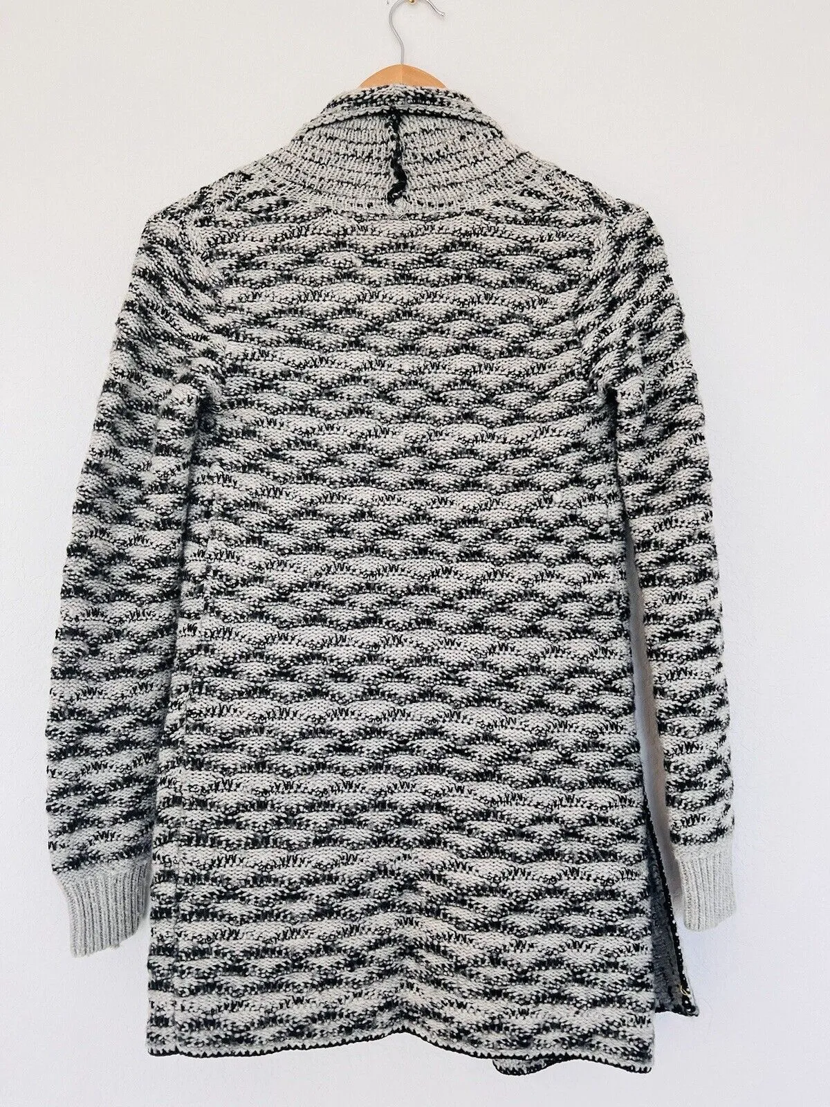 RACHEL ROY Chunky Cardigan Sweater Sz S Waterfall Open Front Heavyweight Pockets