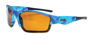 Rapala Boys Polarized Fishing Glasses Blue Camo