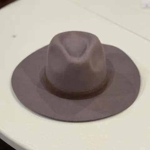 River Wide Brim Fedora | Light Grey