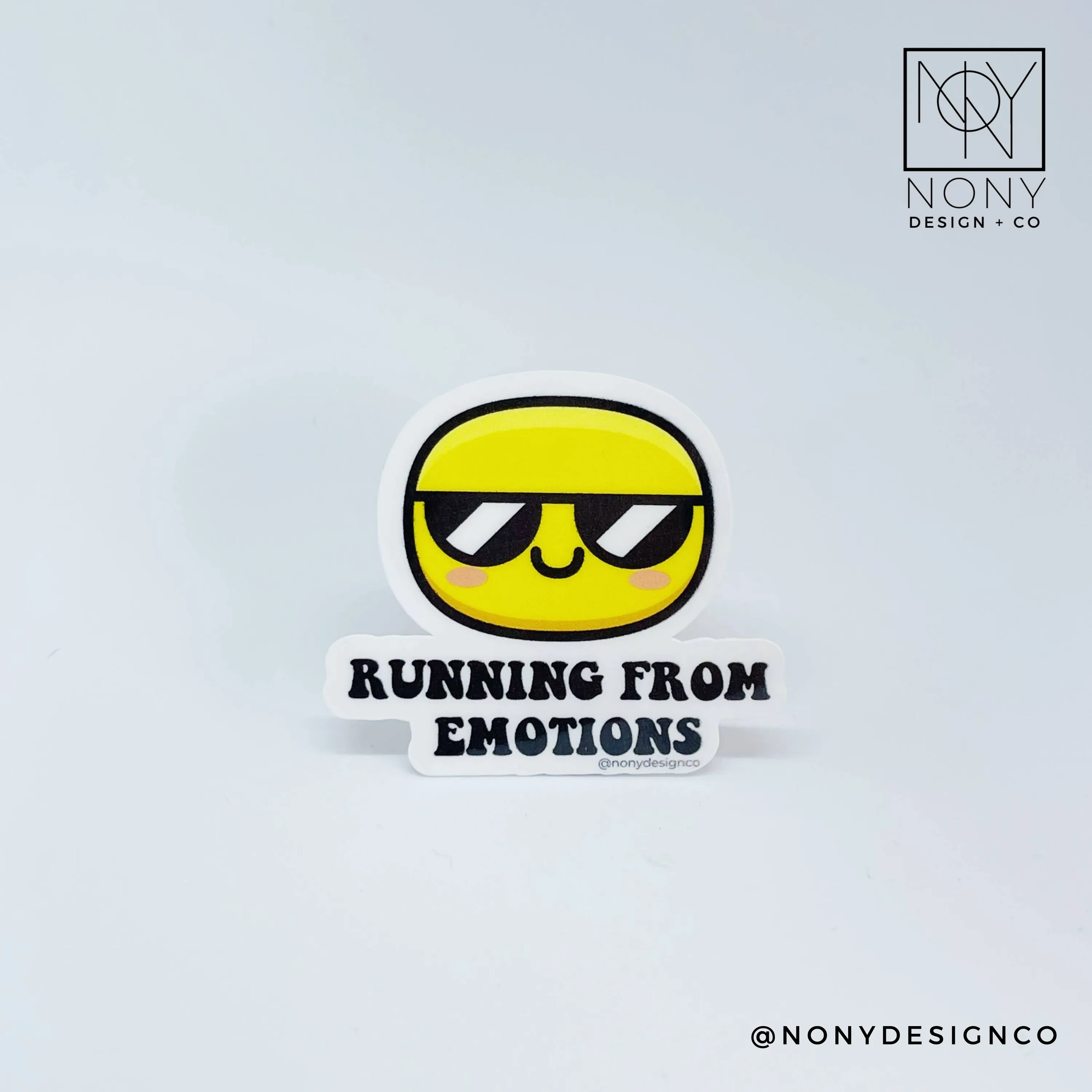 Running From Emotions Sticker