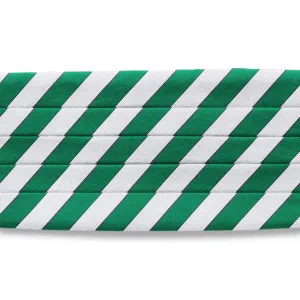 Scholastic Green/White - Cummerbunds