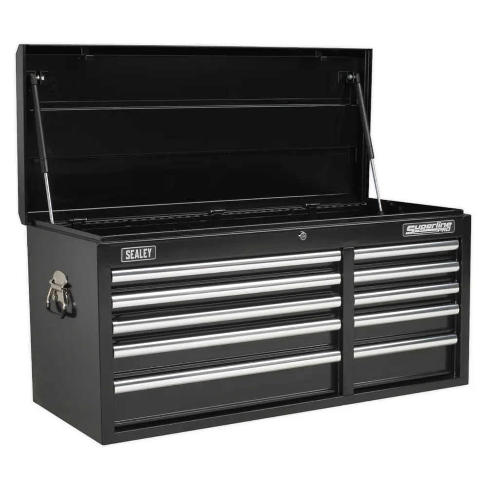 Sealey 10 Drawer Topchest with Ball Bearing Slides - Black - C