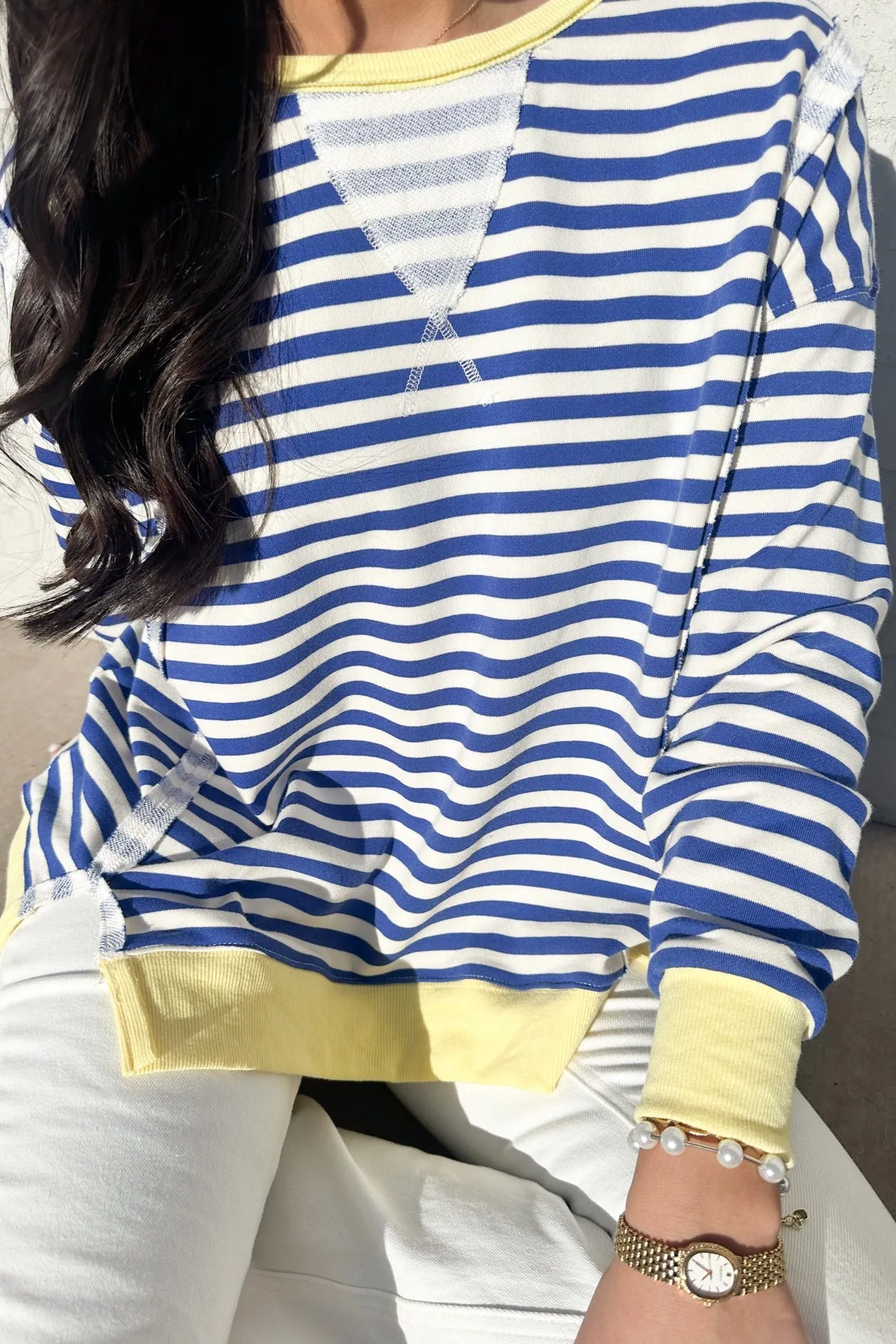 Seaside Breeze Striped Pullover