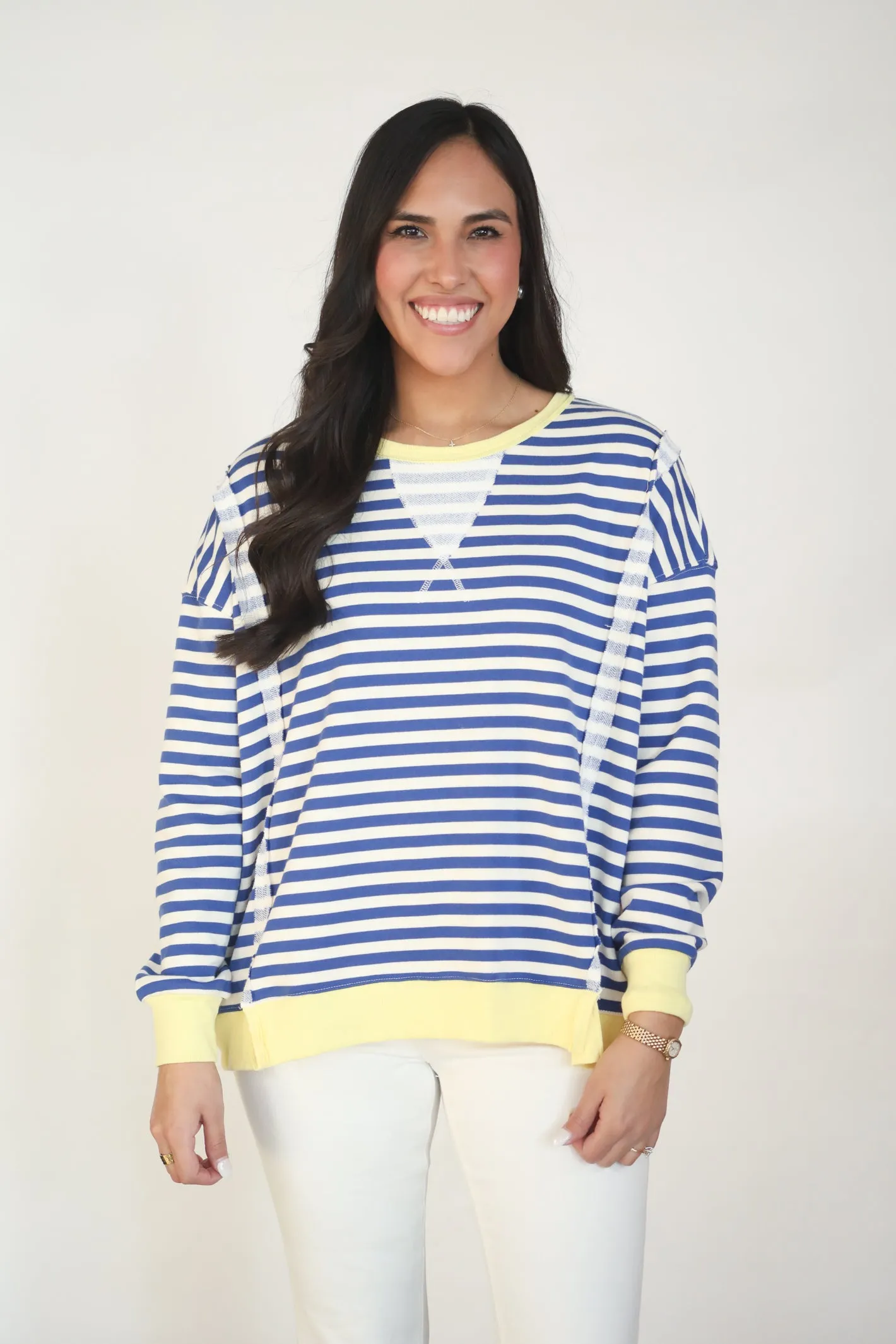 Seaside Breeze Striped Pullover
