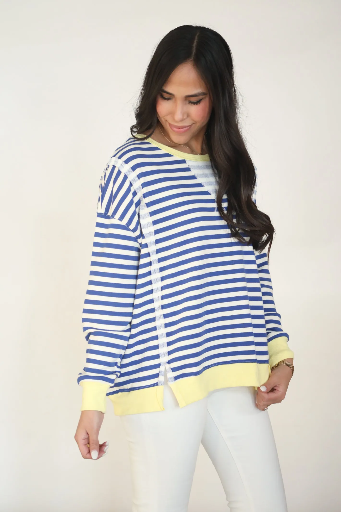 Seaside Breeze Striped Pullover