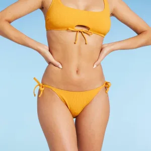 Shade & Shore Women's Ribbed Side-Tie Hipster Bikini Bottom 83478636